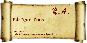 Mógor Anna névjegykártya
