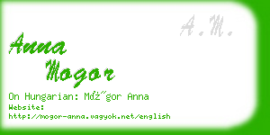 anna mogor business card